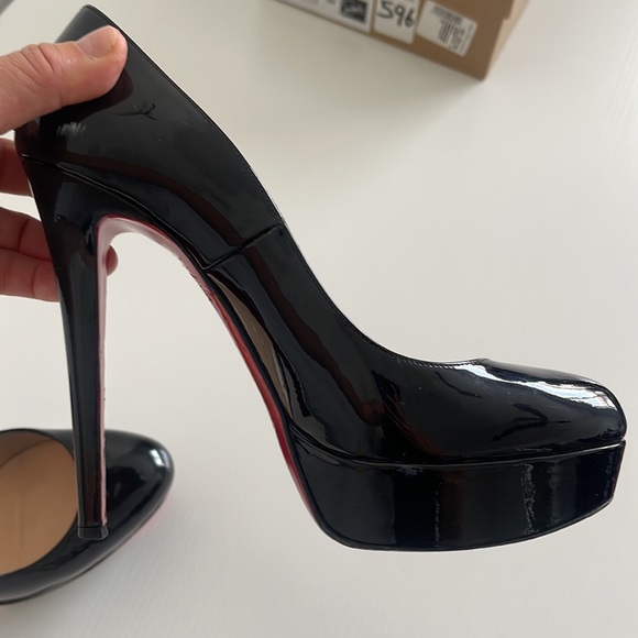 Christian Louboutin Bianca Black Patent  Leather 140 Pumps Size 39/9 - Picture 9 of 9